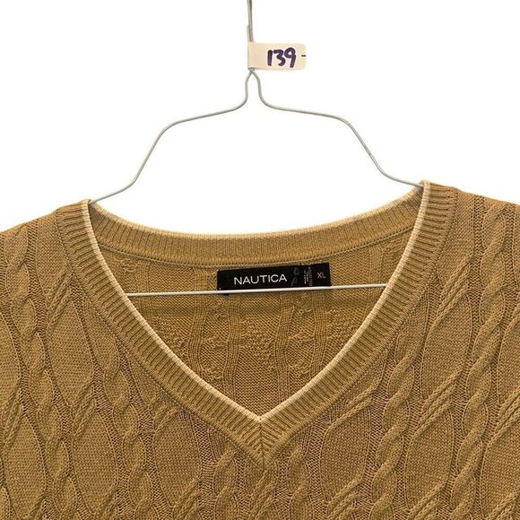 Nautica Sweater Vest Cable Knit Cotton XL - Picture 3 of 6
